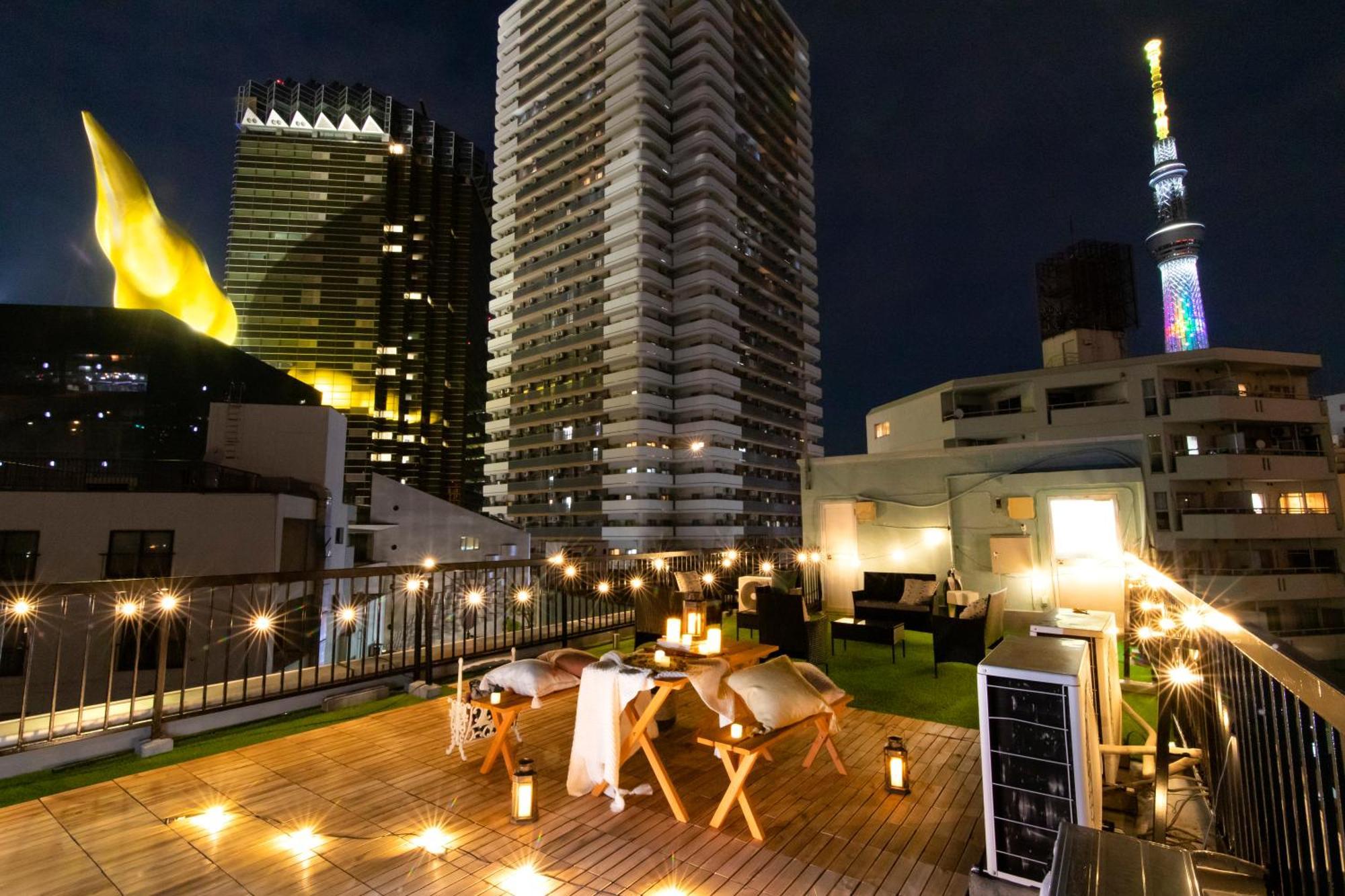 【5/24New Open】浅草徒歩3分/Max9名/無料駐車場/渋谷直通 Apartamento Tóquio Exterior foto