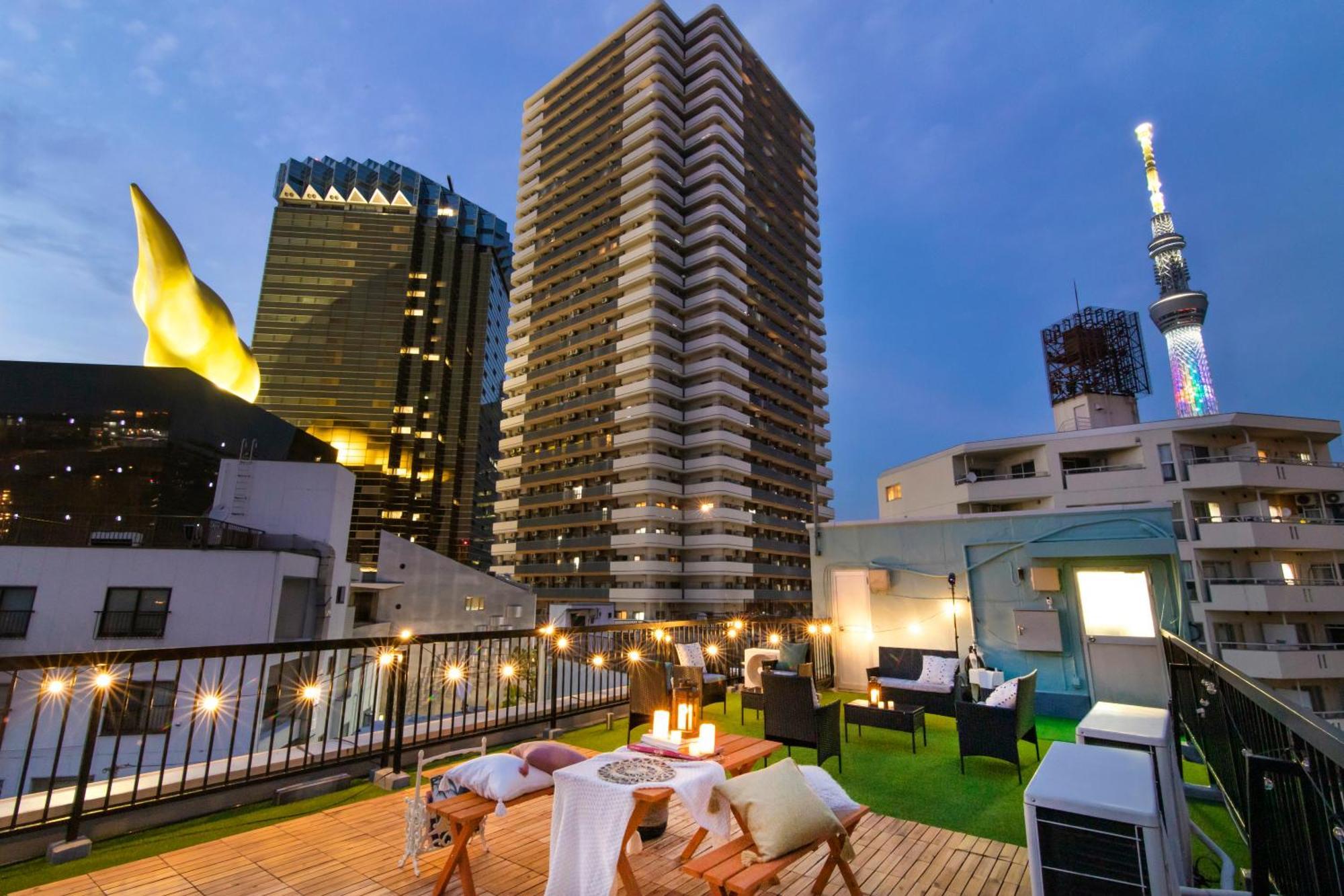 【5/24New Open】浅草徒歩3分/Max9名/無料駐車場/渋谷直通 Apartamento Tóquio Exterior foto